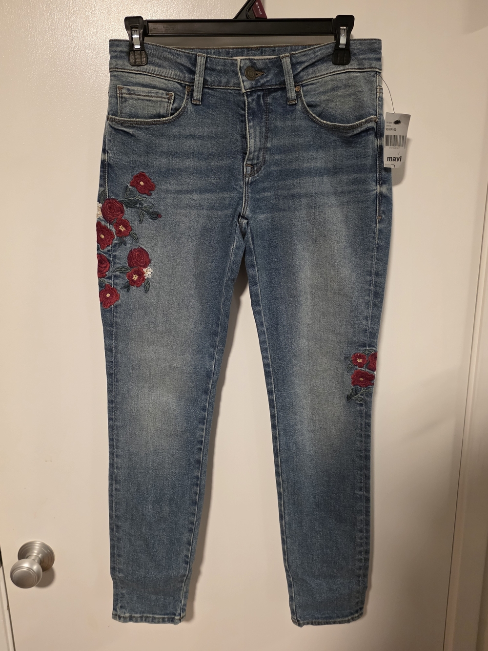 Mavi Women's Embroidered Adriana Ankle Skinny Jeans